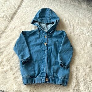 mori Baby Denim Bomber Jacket